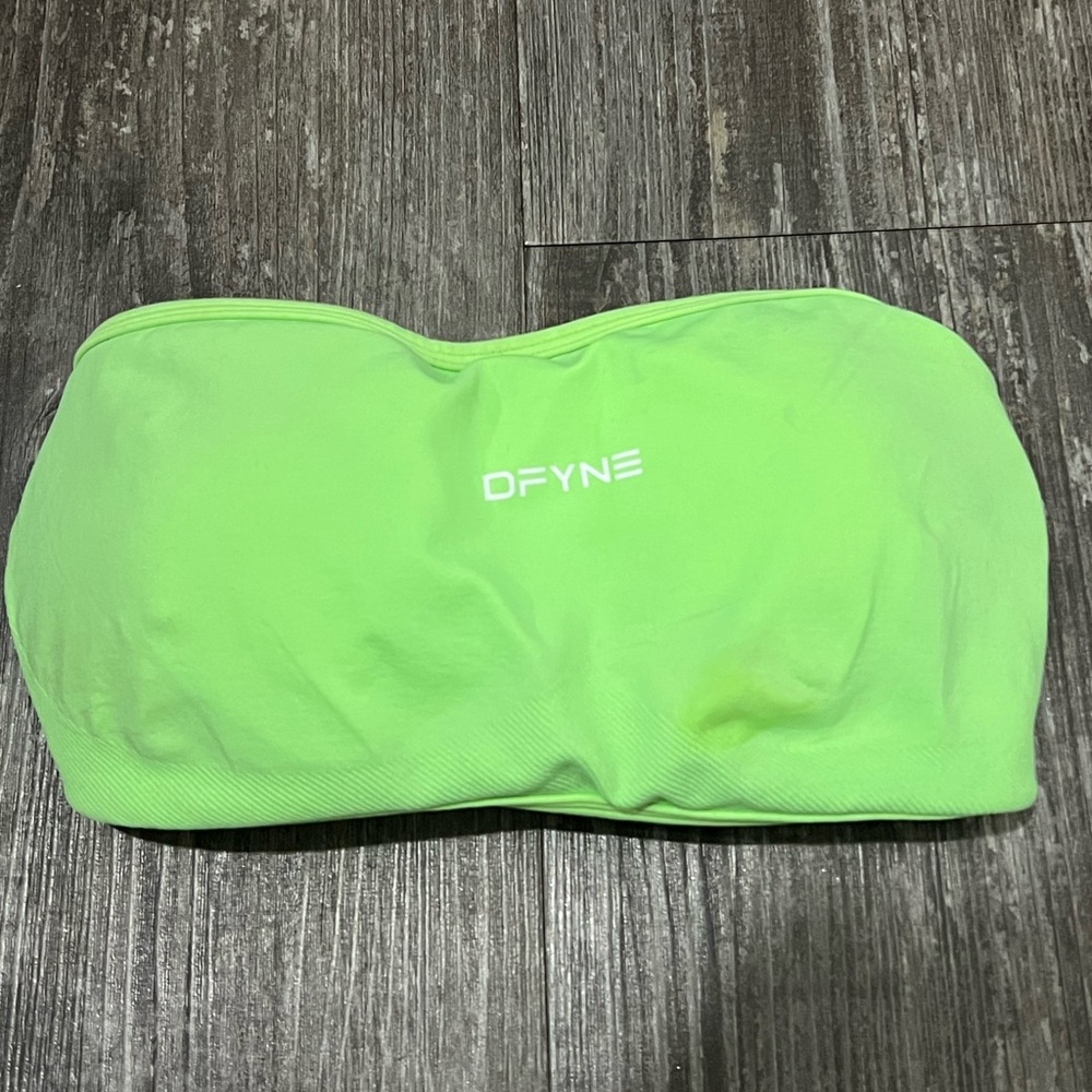 DFYNE Neon Green Bandeau Top